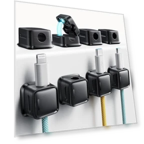 Magnetic Desk Cable Clips Organizer — Cable Organizers, smofish