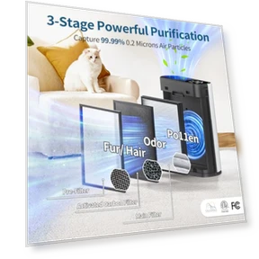 Powerful Air Purifier for Home Large Room — Activated Carbon Air Purifiers, ECOSELF