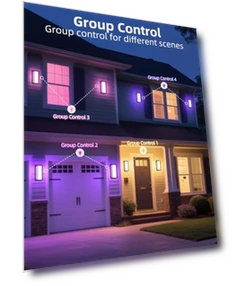 Smart Porch Lights Color Changing Exterior Lighting Fixtures — Outdoor Wall Lighting, RAYVO