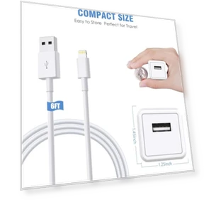 Fast Charging USB Wall Charger with Lightning Cable — Chargers, Curvologys