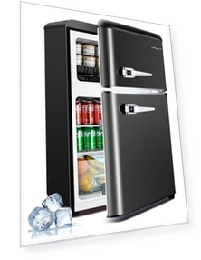 Retro Refrigerator with Freezer — Mini Fridges, Anypro
