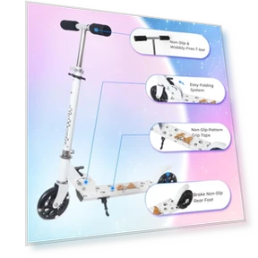 Kids Kick Scooter with Light Up Wheels — Push Scooters, Nattork