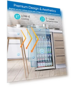 Mini Fridge with Glass Door — Mini Fridges, Feelfunn