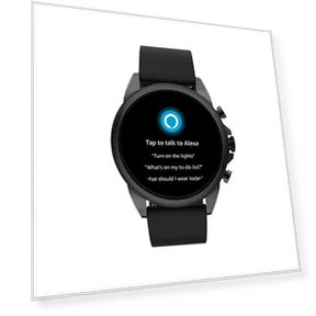 Stainless Steel and Silicone Touchscreen Smart Watch — Smartwatches, Fossil
