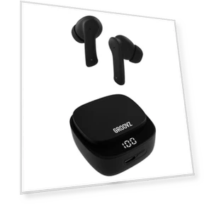 True Wireless Earbuds with Charging Case — In-Ear Headphones, Groovz Audio