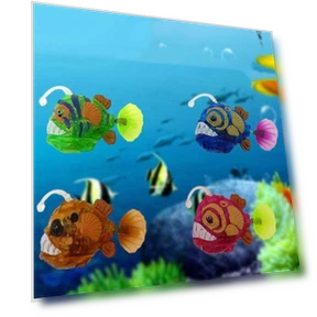 Battery-Powered Swimming Robot Fish Toy — Bath Time Fun, flower 01