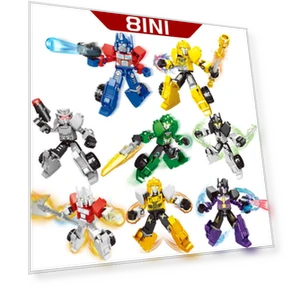 Deformation Building Block Toy Puzzle Assembly Miniature Robot — Construction Kits, Treasure Chest For Children