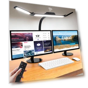 Desk Light Clamp Control 3 Light Stand — Study & Desk Lighting, SAMURAI STYLE