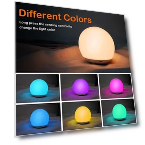 Rechargeable Night Light with Touch Control — Night Lights, Blackcurrant