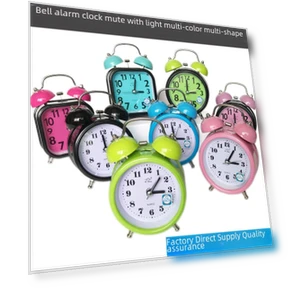 Silent Metal Alarm Clock with Light — Clocks, WoW Home