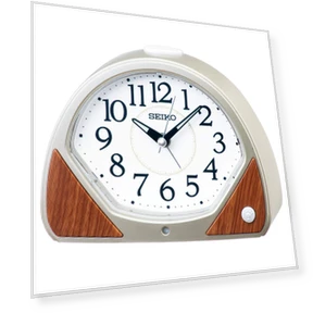 Table Clock Alarm Clock Analog Automatic Lighting by Light Sensor — Clocks, Seiko