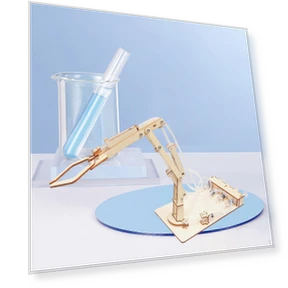 Hydraulic Robotic Arm 3D Wooden Puzzle — Educational, SunshineTek