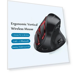 Rechargeable Vertical Bluetooth Mouse — Mouse Pads, SeenDa
