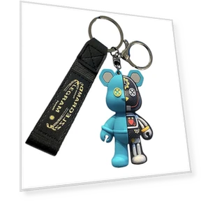 Robot Bear Bag Charm Key Ring — Keyrings & Keychains, SAKURA BLOSSOM ITEMS