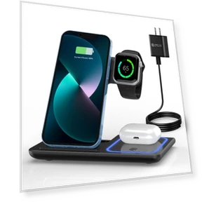 Folding Wireless Charger and Phone Holder — Power Hubs, Smarter than future