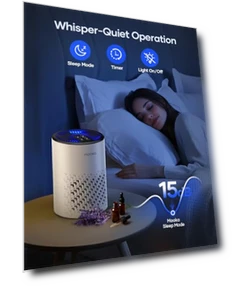 HEPA Air Purifier with Fragrance Sponge — Activated Carbon Air Purifiers, Mooka