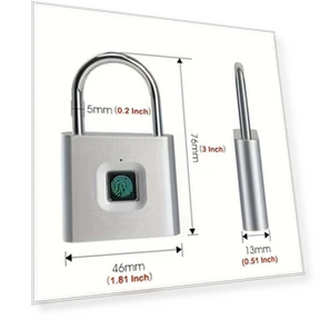 Mini Smart Fingerprint Padlock — Luggage Locks, Stone Home