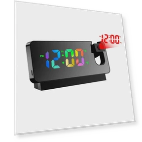 Smart LED Projection Alarm Clock with Temperature and Calendar — Alarms & Clocks, Shoes Arena