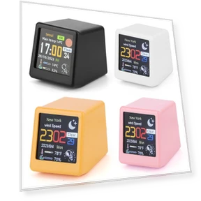 Smart Weather Station Desktop Digital WiFi Clock — Weather Monitoring Clocks, Good Household Items