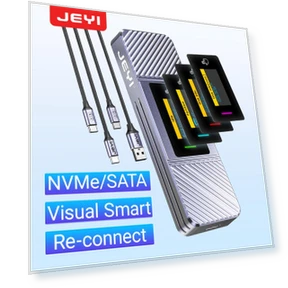 Visual Smart M.2 NVMe NGFF SSD Enclosure — Enclosures, JEYI