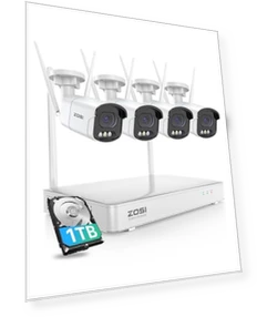 QHD WiFi Security Camera System Outdoor — Security Cameras, ZOSI