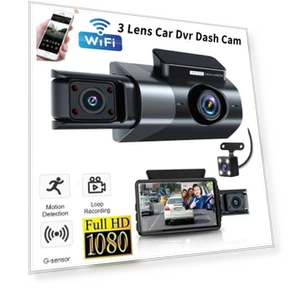 3-Channel Car Dashcam — Dashboard Cameras, LIAESMART