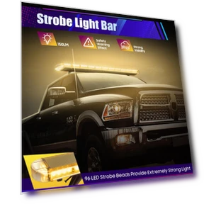 LED Strobe Light Bar with Controller — Vehicle Safety Signals, Cozy Cottage-Relax