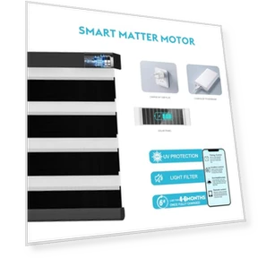 Motorized Zebra Blinds with Remote — Honeycomb, Blindify