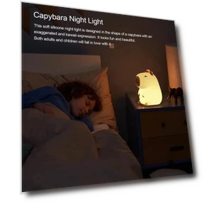 Silicone LED Capybara Night Light — Night Lights, For Season