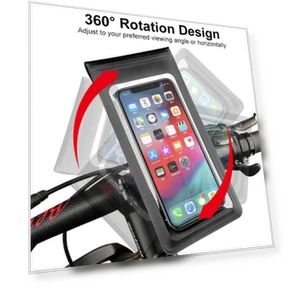 Waterproof Bike Phone Mount Bag — Handlebar Bags, Rainbow Rain
