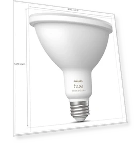 Smart 100W PAR38 LED Bulb - White and Color Ambiance Color-Changing Light — Lighting Solutions, Philips Hue
