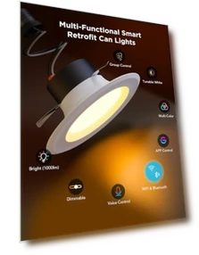 Smart Retrofit Recessed Lighting — LED, Govee