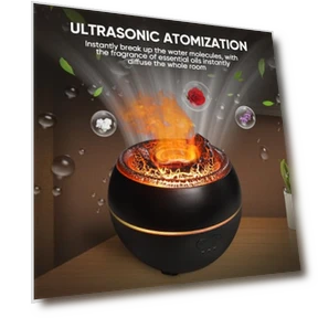 Volcano Fire Flame Aromatherapy Diffuser — Diffusers, Yaledi
