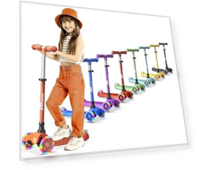 3 Wheel Kick Scooter with LED Lights — Push Scooters, Lifemaster