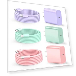Fast Charging Wall Charger with 3-Pack USB C Cable — Chargers, Dayaoncy