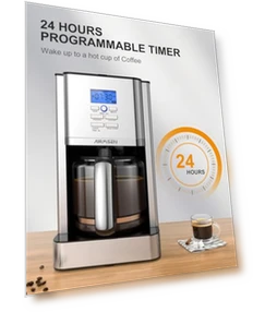 12-Cup Programmable Drip Coffee Maker — Coffee Makers, AIRMSEN