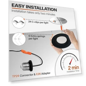 LED Can Lights with Night Light — Recessed Lighting, POWERASIA
