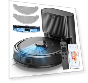 Robot Vacuum and Mop with Self-Emptying — Smart Cleaning Robots, PSUK