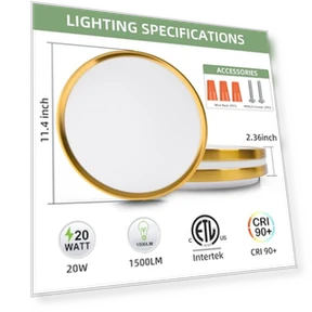 Flush Mount LED Ceiling Light — Overhead Lighting, Hlite