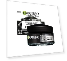 Pure Active Charcoal Air Mattifying Cream — Treatments & Masks, Garnier