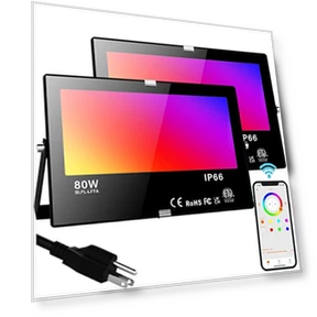 Smart Color Change LED Flood Light — Outdoor Security & Flood Lighting, Neliwo