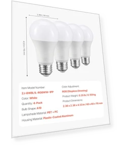 Smart Light Bulbs — LED, VEVOR