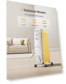 Basic Electric Oil Filled Radiator — Portable Heating Solutions, PELONIS