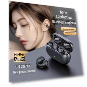 Bluetooth TWS Ear Clip — In-Ear Headphones, AI Supermarket