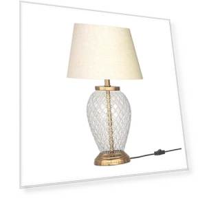 Diamond Cut Glass LED Lamp — Lighting, Navya Handicraft