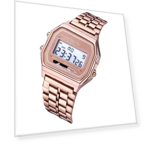 Electronic Watch with Steel Strap and Multicolor LEDs — Wearable Accessories, AI Supermarket