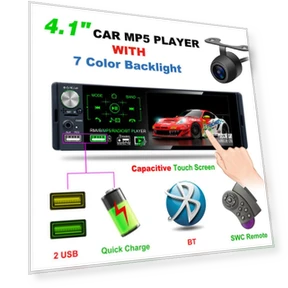 4.1-inch Touchscreen Bluetooth MP5 Player — Stereo Receivers, loverapple