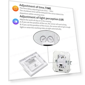 Adjustable Square PIR Wall Sensor Panel — Motion Sensors, TrendVibeCN