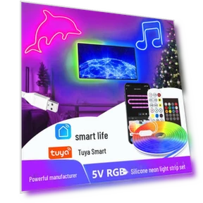 Neon RGB LED Silicone Waterproof Bluetooth Music Ambient Light — LED Strips, Smarter than future