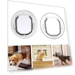 Silent Pet Door with 4 Locking Modes — Doorbells, gaodaidecoe
